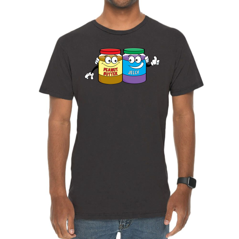 Peanut Butter And Jelly Vintage T-Shirt by famoustrick | Artistshot