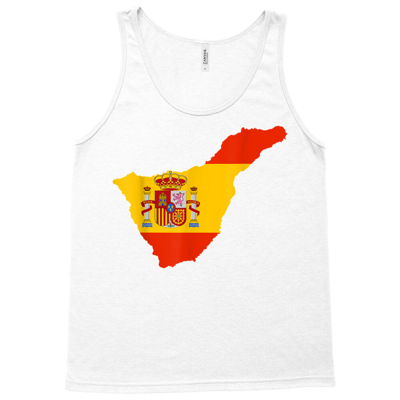 Spain Flag In Tenerife Outline   Tenerife T Shirt Tank Top by veroniquetour3tz | Artistshot