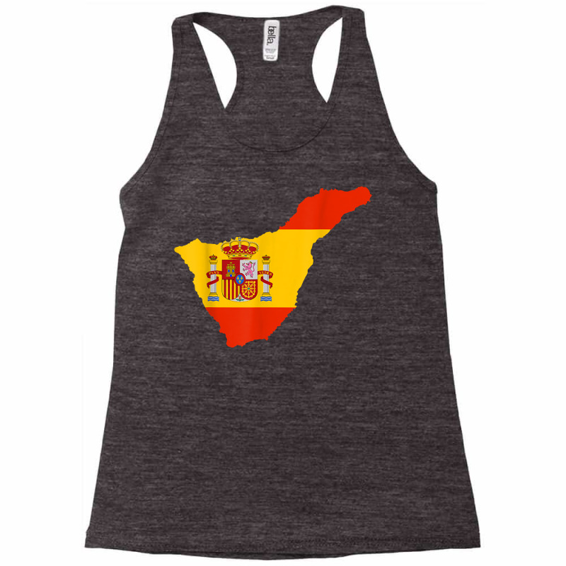 Spain Flag In Tenerife Outline   Tenerife T Shirt Racerback Tank by veroniquetour3tz | Artistshot