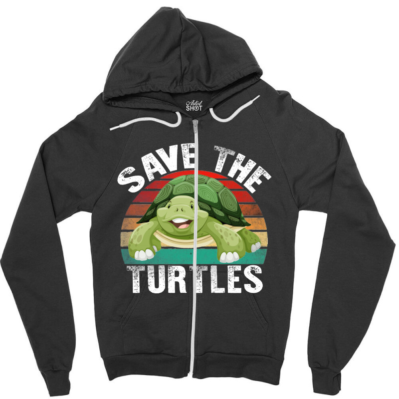 Save The Turtles Shirt Zipper Hoodie | Artistshot