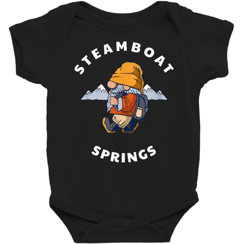 Steamboat Springs Colorado Mountain Hiking Gnome Co Souvenir T Shirt Baby Bodysuit | Artistshot