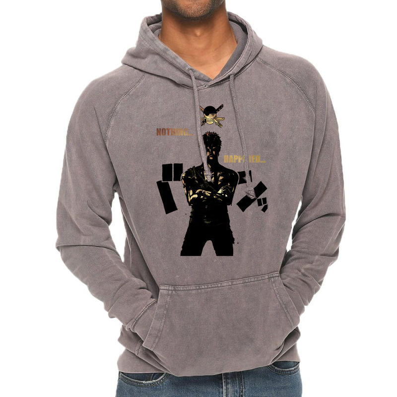 Roronoa Zoro Nothing Happened   One Piece Vintage Hoodie | Artistshot