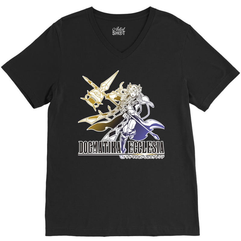 Dogmatika Ecclesia In Final Fantasy Style V-Neck Tee by livinostuffs6 | Artistshot