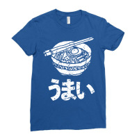 Japanese Language Umai Delicious Ramen Nihongo Otaku Fan Ladies Fitted T-shirt | Artistshot