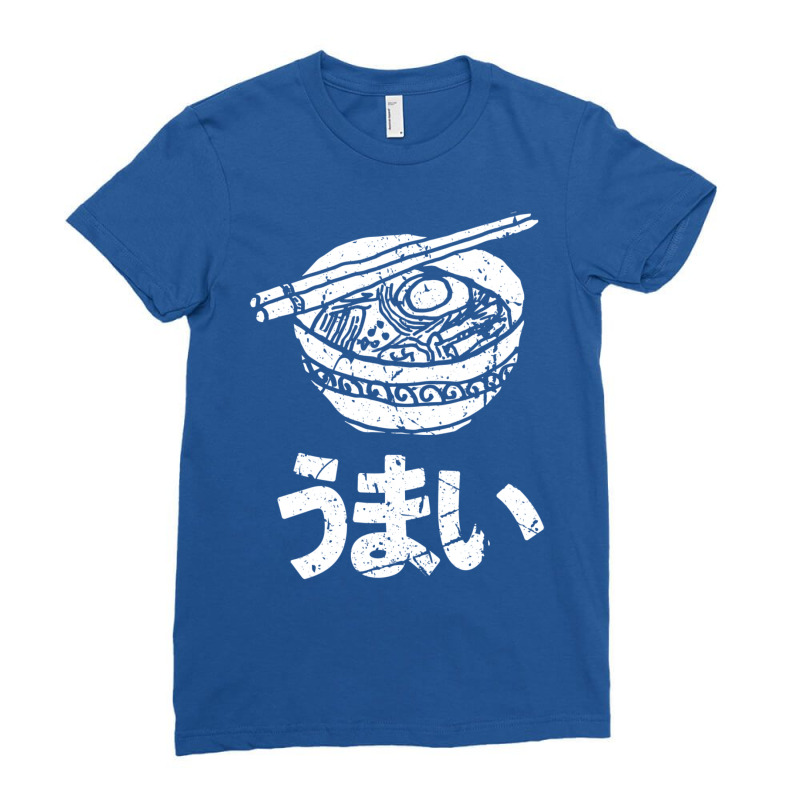 Japanese Language Umai Delicious Ramen Nihongo Otaku Fan Ladies Fitted T-Shirt by aramejegq | Artistshot