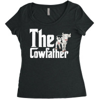 The Cowfather Farmer Farming Farm Animal Cow T Shirt Women's Triblend Scoop T-shirt | Artistshot