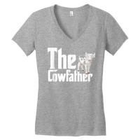 The Cowfather Farmer Farming Farm Animal Cow T Shirt Women's V-neck T-shirt | Artistshot