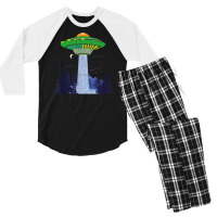 Unidentified Flying Object Alien Ufo Abduction Sci Fi Ufo T Shirt Men's 3/4 Sleeve Pajama Set | Artistshot