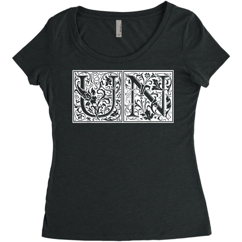 Un   Initials U N Name Surname Onomastics Onomatology T Shirt Women's Triblend Scoop T-shirt by sheritl9tl | Artistshot