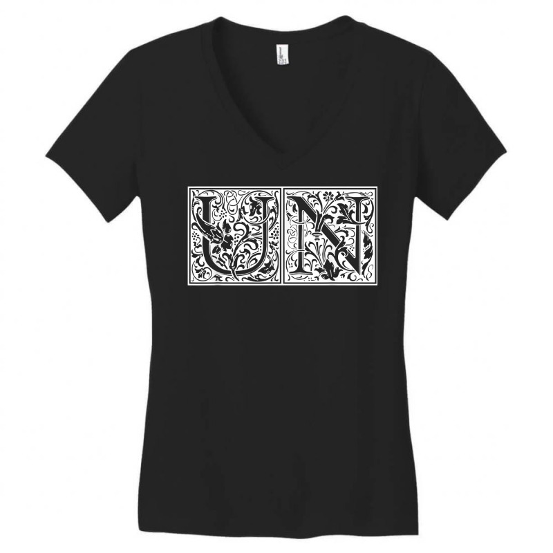 Un   Initials U N Name Surname Onomastics Onomatology T Shirt Women's V-Neck T-Shirt by sheritl9tl | Artistshot