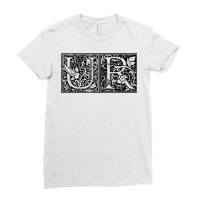 Ur   Initials U R Name Surname Onomastics Onomatology T Shirt Ladies Fitted T-shirt | Artistshot