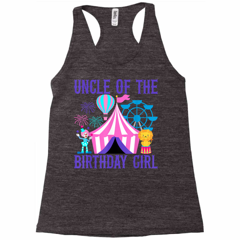 Uncle Of The Birthday For Girl Ringmaster Circus Carnival T Shirt Racerback Tank by cordellwerw56r | Artistshot