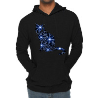 Cat Lightning Lightweight Hoodie | Artistshot