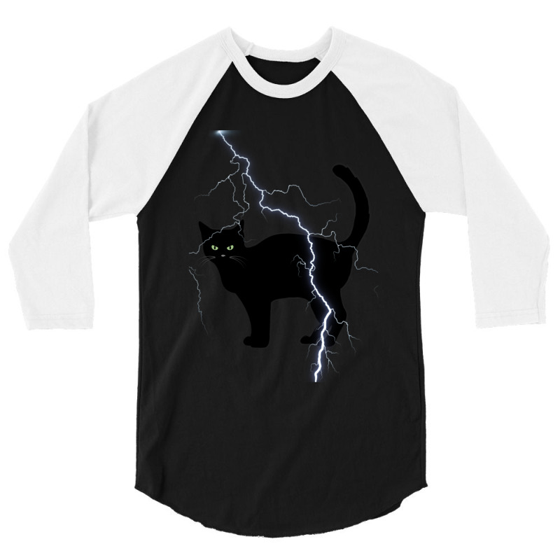 Cat Lightning 3/4 Sleeve Shirt | Artistshot