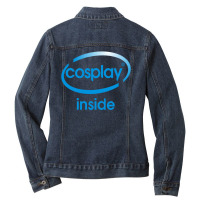 Cosplay Inside Funny Ladies Denim Jacket | Artistshot