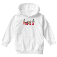 Valentine Coffee Heart Iced Coffee Lover Valentine's Day T Shirt Youth Hoodie | Artistshot