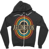 Vintage Retro Arlington Texas Tx Women Men Souvenirs T Shirt Zipper Hoodie | Artistshot