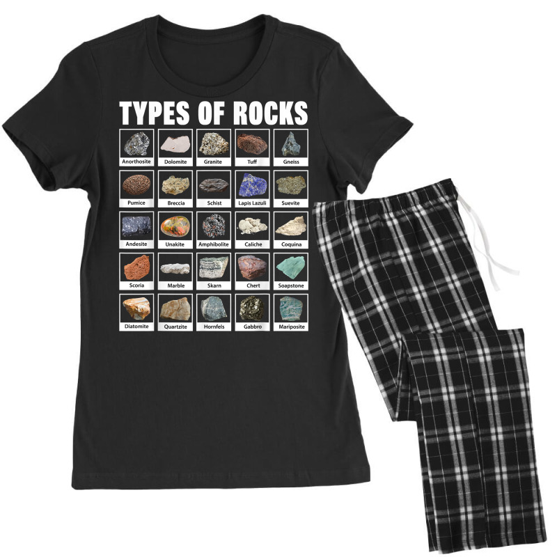 Types Of Rocks T Shirt For Geologists Geology Geologist T Shirt Women's Pajamas Set by kayleeantb2tp | Artistshot