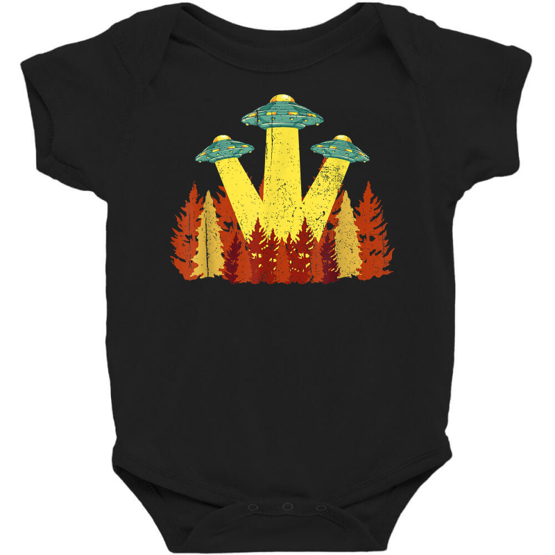 Unidentified Flying Object Alien Abduction Nature Trees Ufo T Shirt Baby Bodysuit | Artistshot