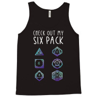 Funny Check Out My Six Pack Dice For Dragons D20 Rpg Gamer Tank Top | Artistshot