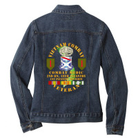 Armee  Vietnam Combat Infantry Veteran W Combat Medic  2. Bn 18. Inf 1 Ladies Denim Jacket | Artistshot