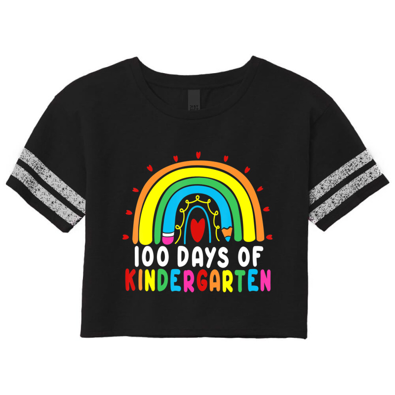 Trending 100 Days Of Kindergarten Rainbow 100th Day School Teacher Scorecard Crop Tee by Ricarda Petrie | Artistshot