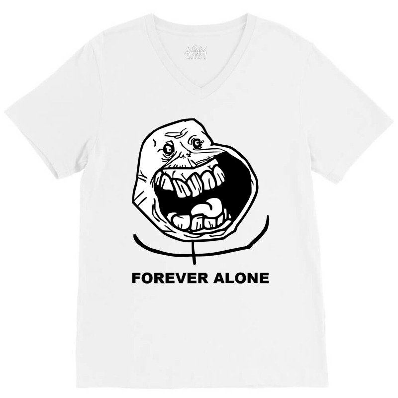 Troll Happy Forever Alone V-neck Tee | Artistshot