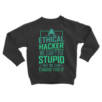 Funny Computer Hacker Cybersecurity Ethical Hacker Code Toddler Sweatshirt | Artistshot