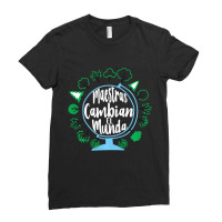 Limited Edition Earth Day Spanish Teacher Maestra Espanol Saying Ladies Fitted T-shirt | Artistshot