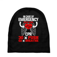 Funny Cpr Instructor First Aid For Nurses Cpr Instructor Baby Beanies | Artistshot