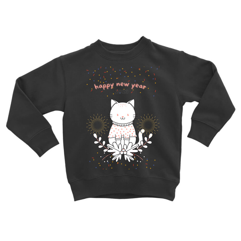 Happy Chinese New Year , Cat New Year Day 2023 Funny Toddler Sweatshirt | Artistshot