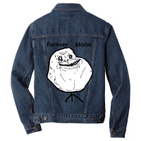 Troll Forever Alone Cool Vector Design Men Denim Jacket | Artistshot