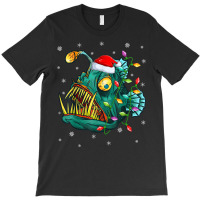 Anglerfish Xmas Lighting Reindeer Hat Anglerfish Christmas T Shirt T-shirt | Artistshot