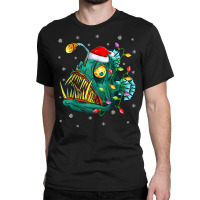 Anglerfish Xmas Lighting Reindeer Hat Anglerfish Christmas T Shirt Classic T-shirt | Artistshot