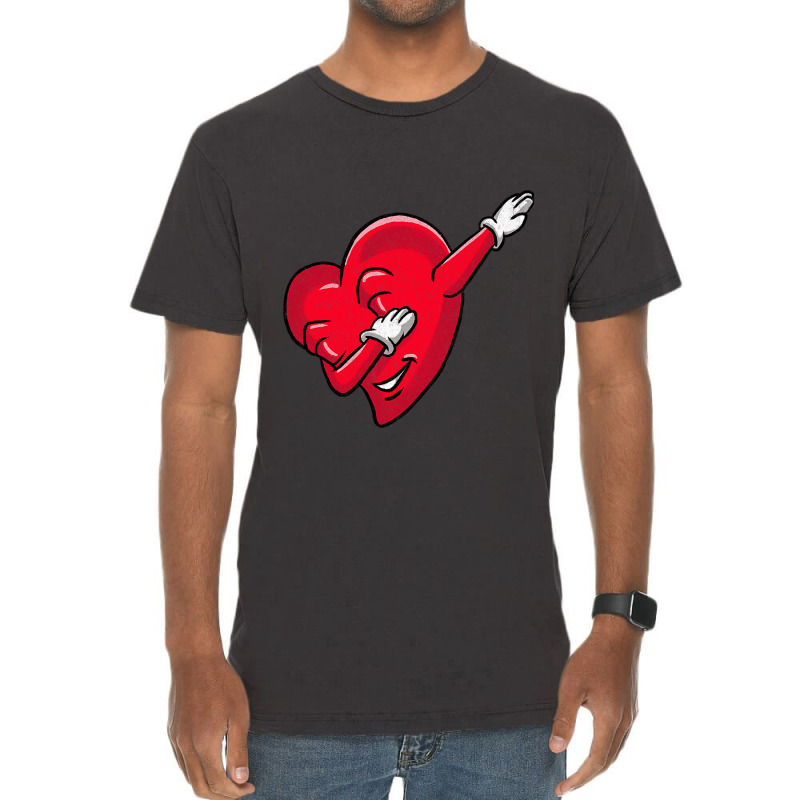 Funny Dabbing Heart Valentines Hip Hop Dance Tshirt Vintage T-shirt | Artistshot