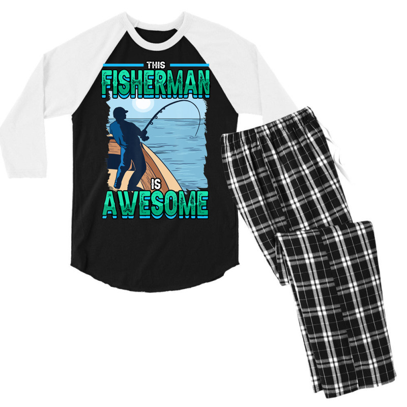 Hot Trend Mens Fishing This Fisherman Is Awesome Fish Hunting Lover Men's 3/4 Sleeve Pajama Set | Artistshot