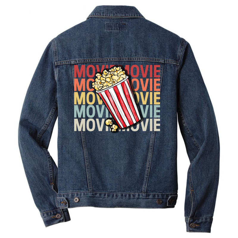 Movie Cinema Television Gift Movie Night Classic  Cute Blue Men Denim Jacket | Artistshot