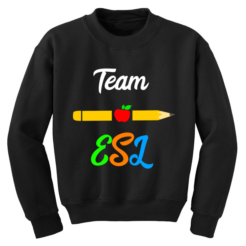 Trending Esl Teacher Team Appreciation Day English Second Languages Youth Sweatshirt by Hugo Flowers | Artistshot