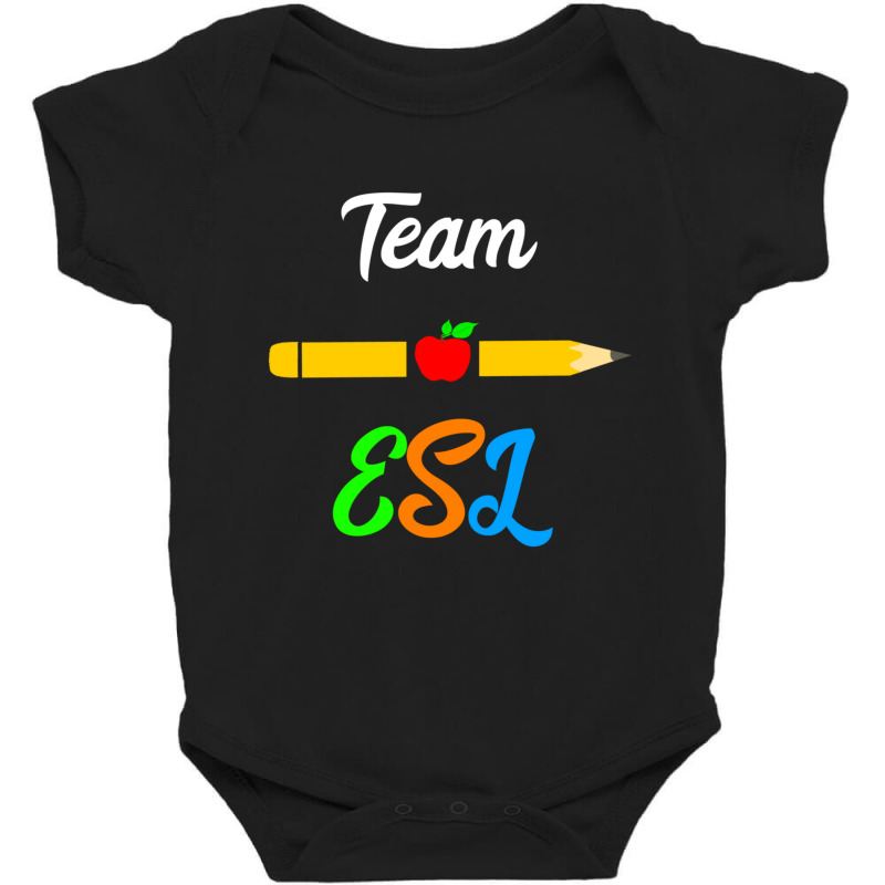 Trending Esl Teacher Team Appreciation Day English Second Languages Baby Bodysuit by Hugo Flowers | Artistshot