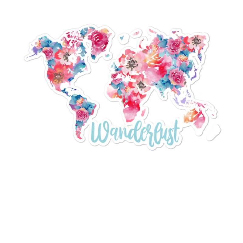 Wanderlust Map Sticker | Artistshot