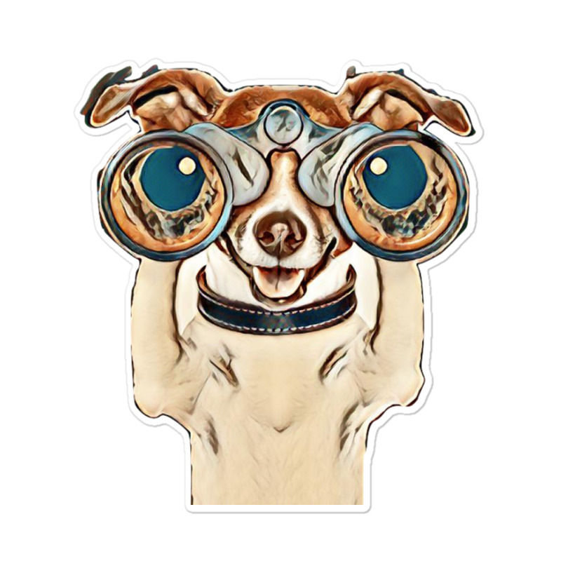 Dog Funny Binocular Animal Sticker | Artistshot