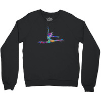 Girl Gymnastics Twine Watercolor Sport Gift Crewneck Sweatshirt | Artistshot