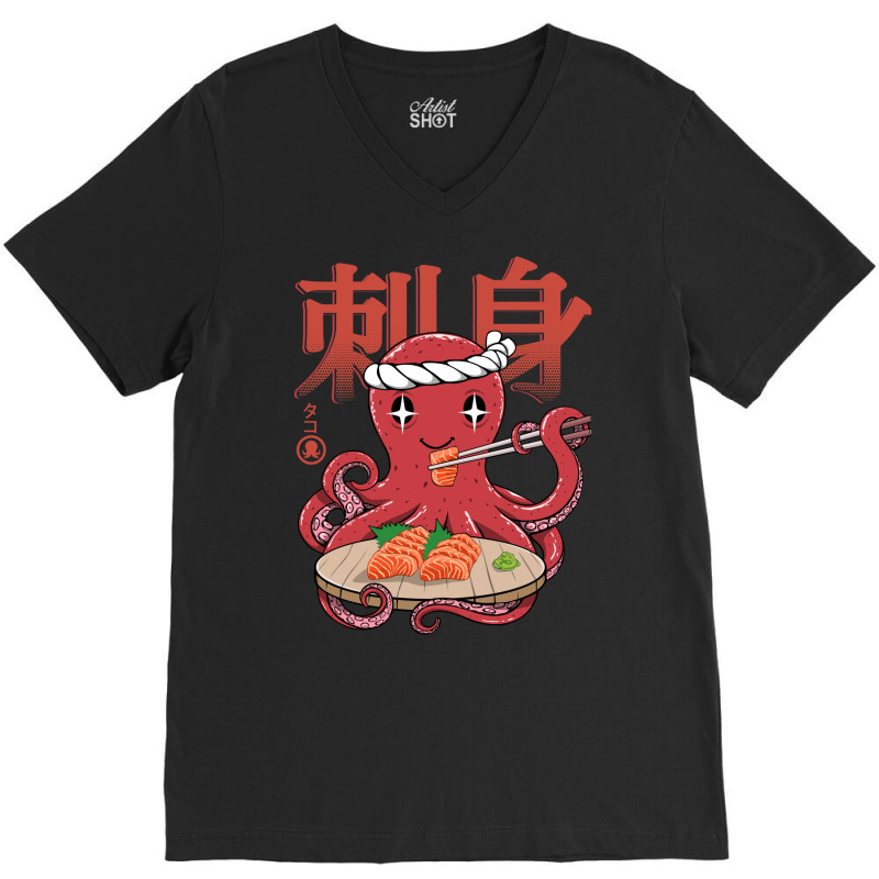 Octopus Sashimi Kawaii V-neck Tee | Artistshot