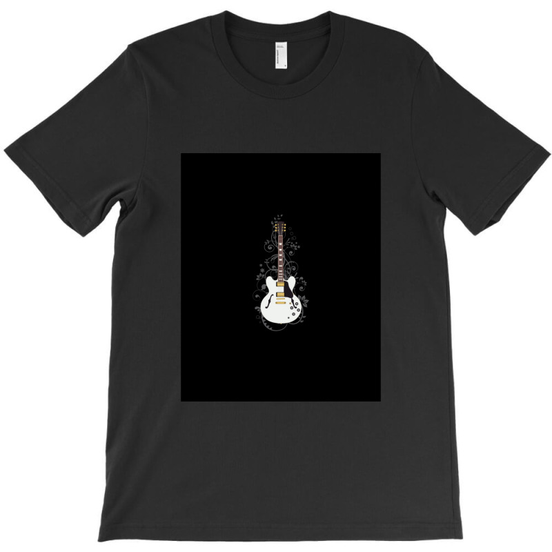 Alpine White Semihollow Electric Guitar Flowering Vines T-shirt | Artistshot