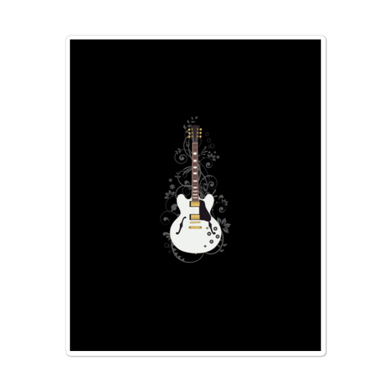 Alpine White Semihollow Electric Guitar Flowering Vines Sticker | Artistshot