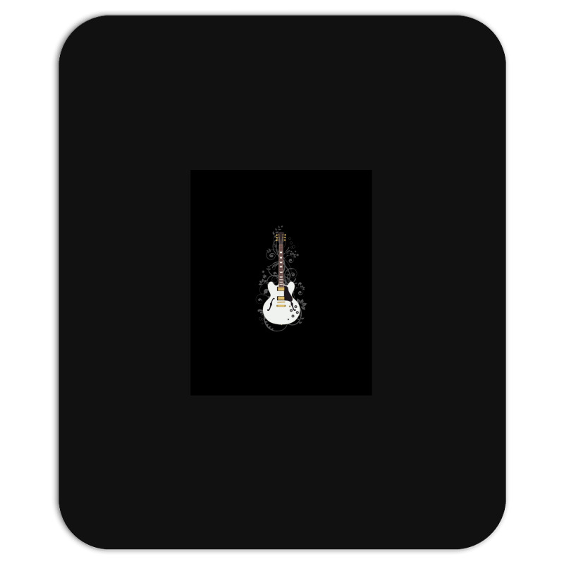 Alpine White Semihollow Electric Guitar Flowering Vines Mousepad | Artistshot