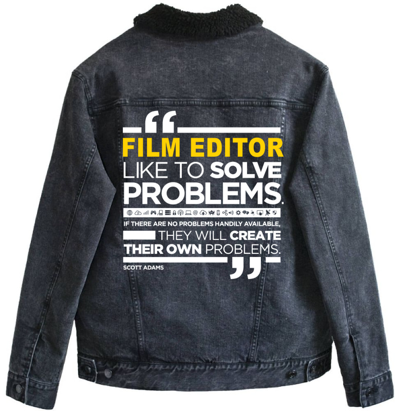 Film Editor Latest Design 2017   Nature Funny Unisex Sherpa-lined Denim Jacket | Artistshot