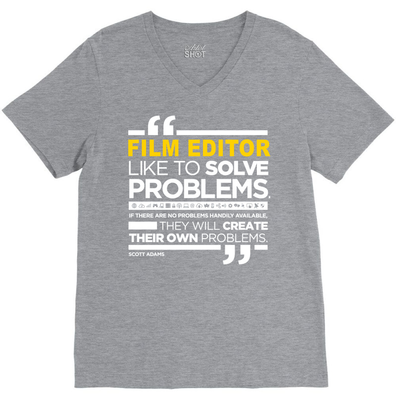 Film Editor Latest Design 2017   Nature Funny V-neck Tee | Artistshot