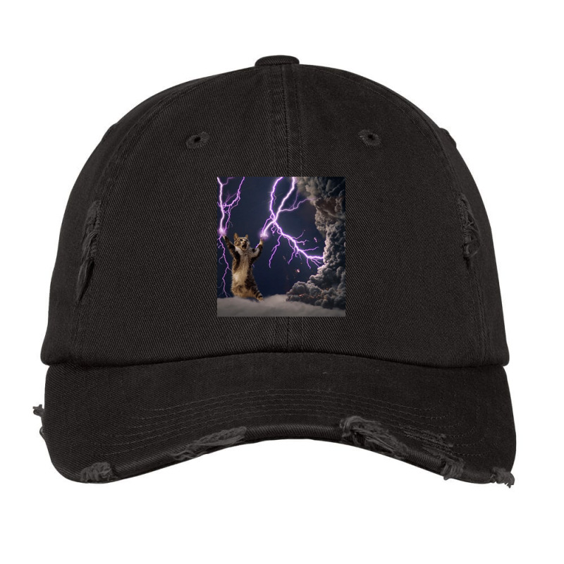 Cat Lightning  Lightning Cat Vintage Cap by CAMMIGRAHAM | Artistshot