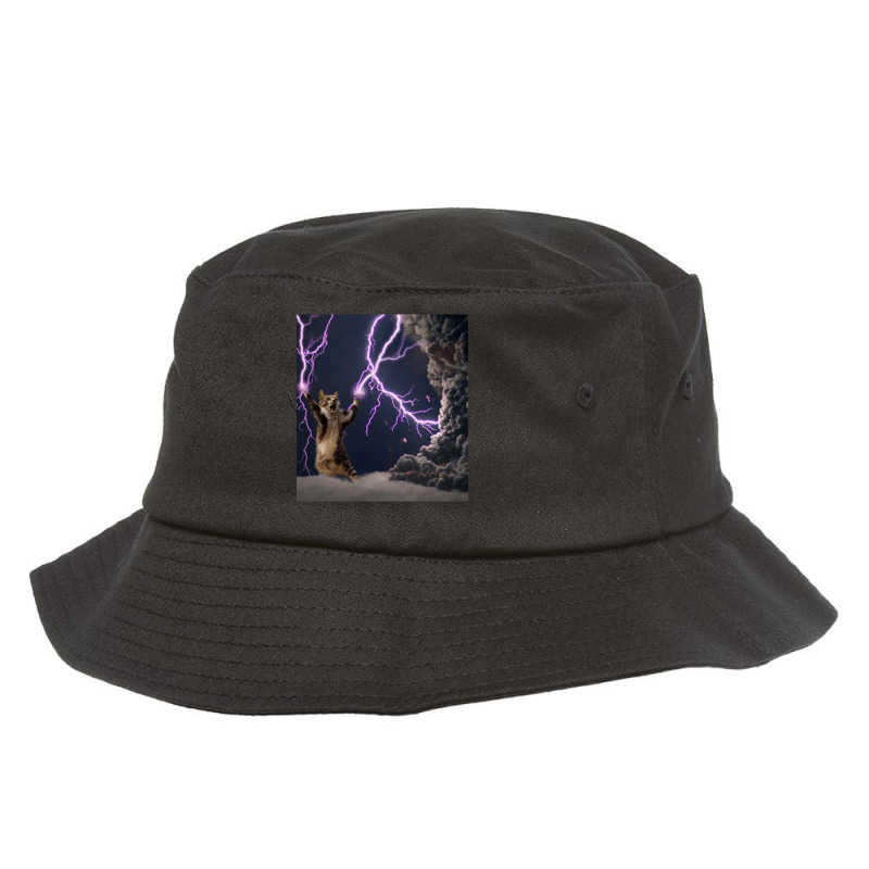 Cat Lightning  Lightning Cat Bucket Hat by CAMMIGRAHAM | Artistshot